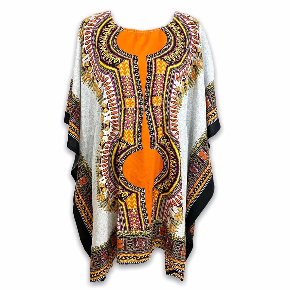 Ace Fashion Aztec Print Colorful Kaftan Dress